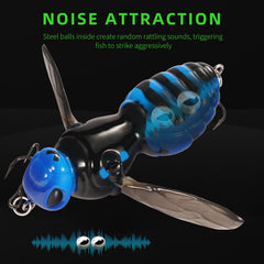 Foldable wings for bubbling topwater action