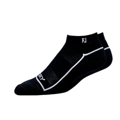 FootJoy ProDry Sportlet socks in black for all-day moisture-wicking comfort.