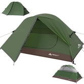 Forceatt camping tent 2 person front view shows roomy interior for two campers.