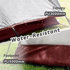 Forceatt camping tent 68D polyester material highlights durable, water-resistant layering.