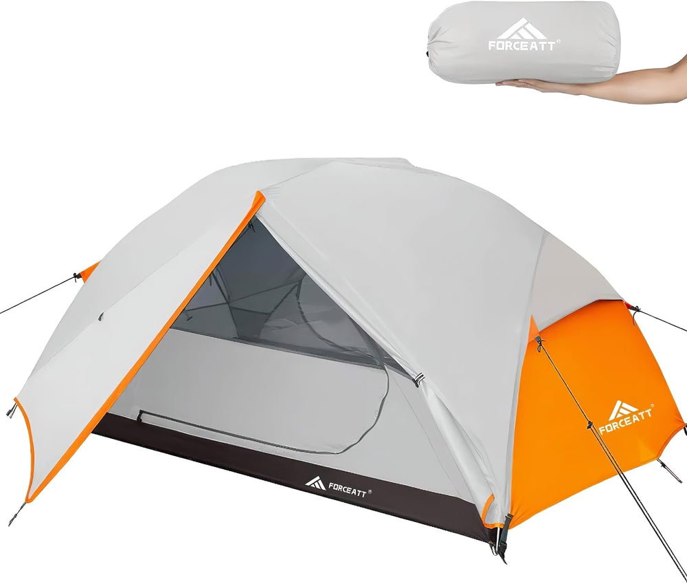 Forceatt tent exterior view showcases weatherproof shell for all-season camping.