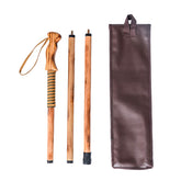 FOREST PILOT walking stick with compass aids navigation on rugged trails.