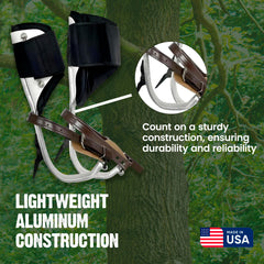 FORESTER long gaffs image emphasizes secure grip during ascent.