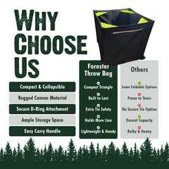 Forester folding storage cube folds quickly for tidy transport and storage.