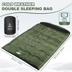 Forinbuy sleeping bag camping scene for two shows warmth and shared outdoor comfort.