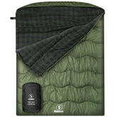 Forinbuy 0 degree flannel double sleeping bag interior with plush cotton lining for cozy nights.