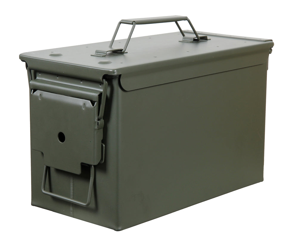 Front view of Fortress 50 Caliber Metal Ammo Can
