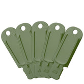FOSTAR 5-pack carbon steel scraper with serrated edge for reliable ferro rod sparks.