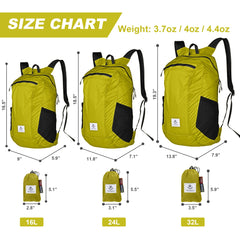 4Monster Hiking Daypack compact-packable design for easy carry on hikes.