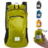 4Monster Hiking Daypack folded compactly for pocket-ready travel and quick stowage.