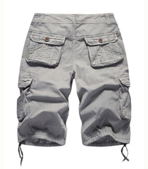 FOURSTEEDS women's cargo shorts showing multi-pocket detail for outdoor essentials.