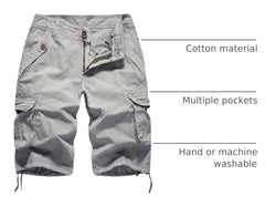 FOURSTEEDS camo twill Bermuda shorts grey close-up showing zipper front for easy dressing
