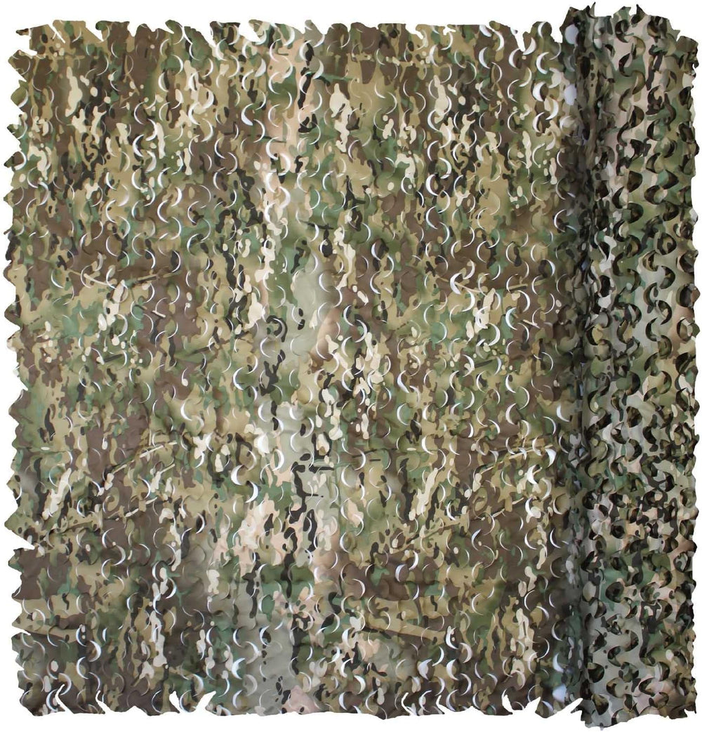 Fousam camo netting fabric detail 150D oxford for durable concealment in any terrain.