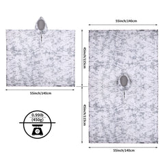 Fousam Camo Rain Poncho hood design for hands-free rain coverage