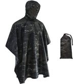 Fousam Camo Rain Poncho provides waterproof coverage for rugged outdoor adventures