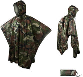 Fousam Camo Rain Poncho waterproof performance keeps you dry in heavy rain