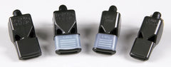 Fox 40 mini whistle with lanyard attached, ready for quick access in crowded sports settings.