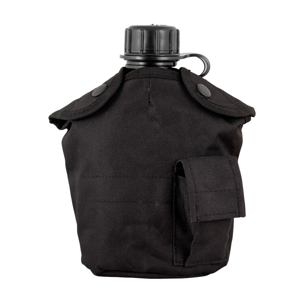 FOX Outdoor Products 1-Quart Canteen Cover with insulated pile lining keeps water cool during hikes.