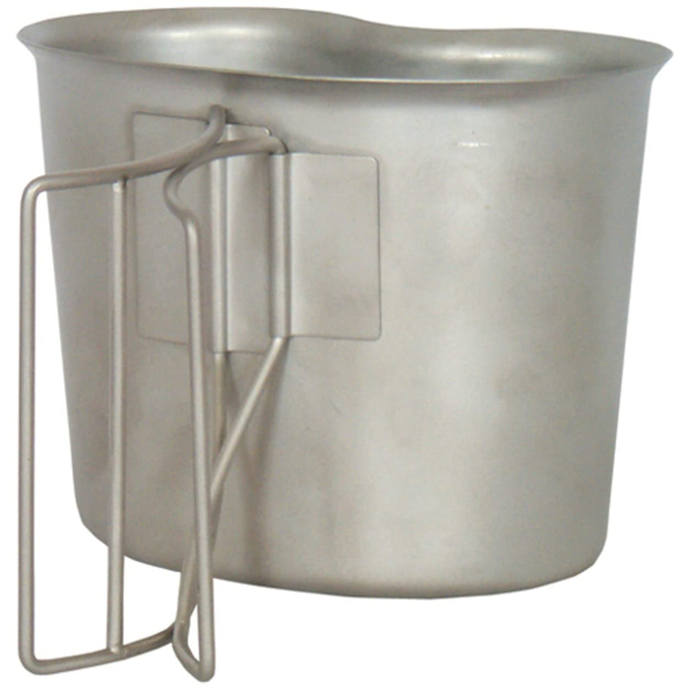 Fox Outdoor Products aluminum canteen cup 1 quart, lightweight GI-style mug for field use.