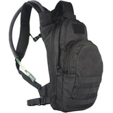 Fox Outdoor Products compact hydration backpack front view for hands-free hydration on hikes.