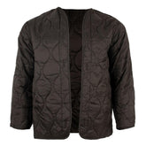 Fox Outdoor Products M65 Field Jacket Liner front view in black showing secure layering for cold-weather wear