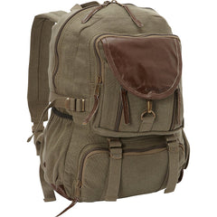 FOX OUTDOOR PRODUCTS Retro Parisian Daypack front view with organized compartments for daily use.