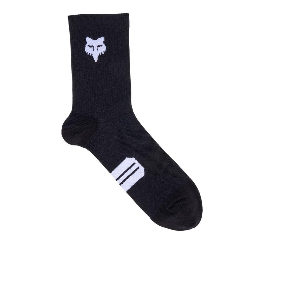Fox Racing 6-Inch Ranger MTB sock pre pack in black for breathable comfort on trails.