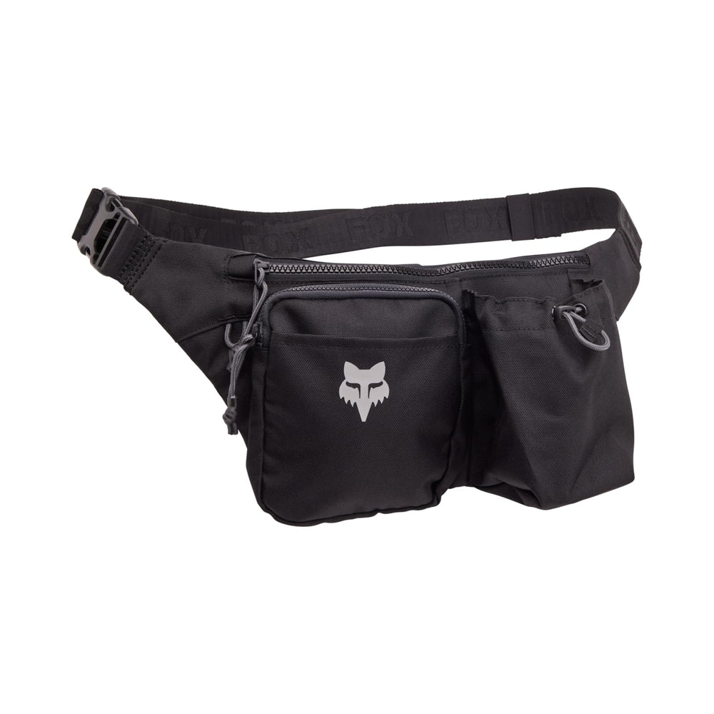 Fox Racing Fox Head Premium Hip Pack strap worn over the hip for hands-free carry.