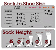 FoxRiver Sumter socks in grey, heel shot, reinforced durability for trail use