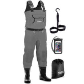Foxelli Chest Waders neoprene warmth for cold-water fishing and hunting.
