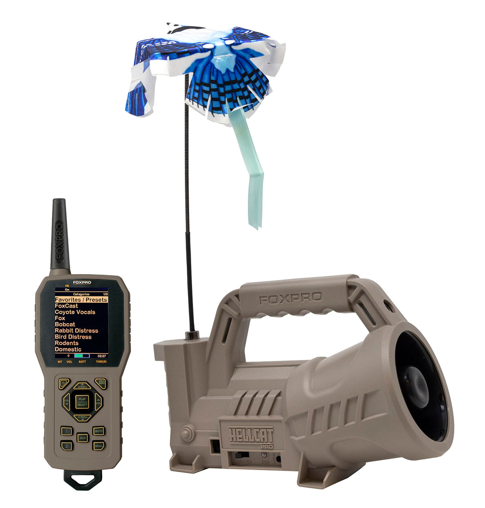 FOXPRO Hellcat Pro remote with backlit LCD for day and night hunting