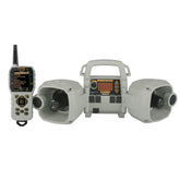 FOXPRO Shockwave remote front view shows a rugged predator call in action for field use.