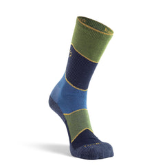 Fox River Hike Ramble navy crew sock front view with moisture-wicking comfort