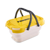 Frabill collapsible bait bucket 6 qt offers easy storage on every trip.