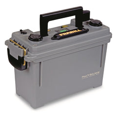 Frabill Pow'R Source Box outdoors powering devices on the go