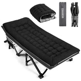 Fragess camping cot setup showing easy unfold and sturdy frame for camping