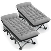 Fragess portable camping cot 32 wide with 2.5-3 inch mattress for comfort