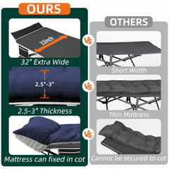 Fragess 32in-wide cot showing the head tilt for enhanced comfort.