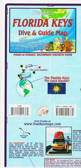 Franko Maps Florida Keys guide cover helps plan snorkeling and diving trips