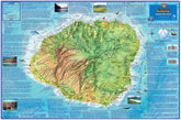 Franko Maps Kauai Guide Map front view with island overview and key sights.