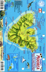 Franko Maps Moorea mini-map for quick reef ID during dives