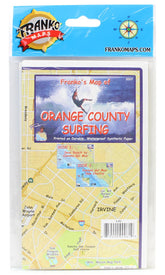 Franko Maps Orange County Surf Map cover highlights essential spots for quick planning.