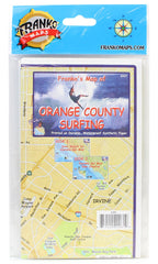 Franko Maps Orange County Surf Map cover highlights essential spots for quick planning.