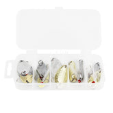 Free Fisher 10Pcs Fishing Lures Spoons set with 5 sizes (2 pcs each) and treble hooks