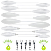 Free Fisher 29Pcs Clear Casting Bobbers Kit – assortment of sinking and floating floats