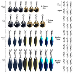 Free Fisher 61Pcs Spinner Blades Tail Kit – spring pins and swivels