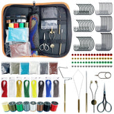 FREE FISHER fly tying kit cover shows portable carry case for travel-friendly setup