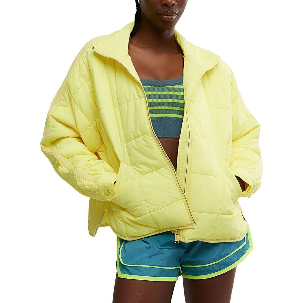 Free People Pippa packable puffer jac front view highlights lightweight warmth for daily commutes.