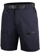 FREE SOLDIER cargo hiking shorts front view with belt, lightweight comfort for outdoor adventures.
