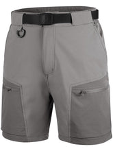 FREE SOLDIER men's cargo hiking shorts front view highlighting lightweight breathable fabric for all-day comfort